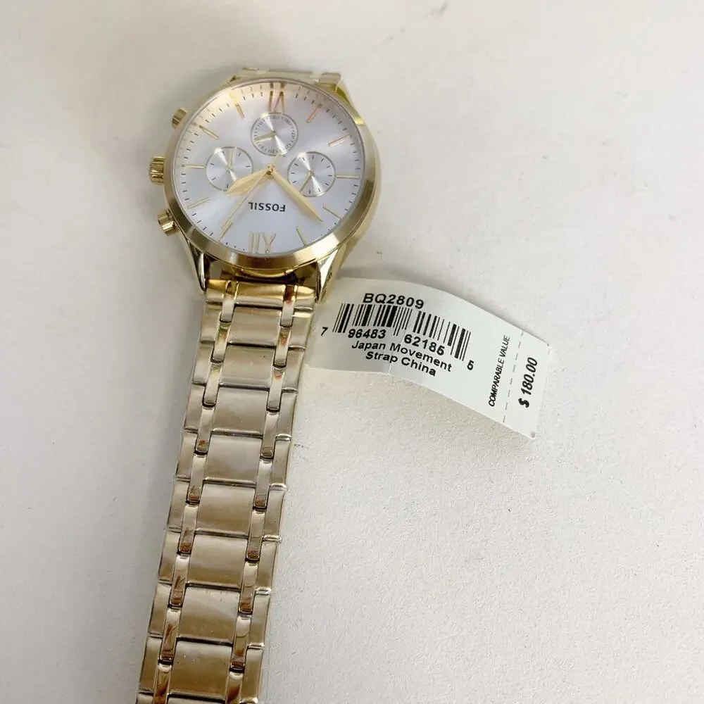 Fossil BQ2809 Fenmore Multifunction Gold-Tone Stainless Steel Watch